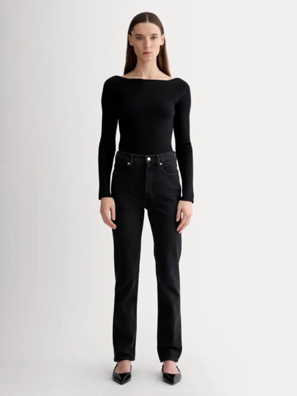 Everlane The Way-High Slim Jean Size 25 Regular Black
